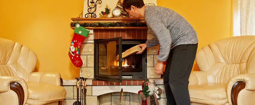 Rusted Metal Fireplace Restoration in Norman, Oklahoma